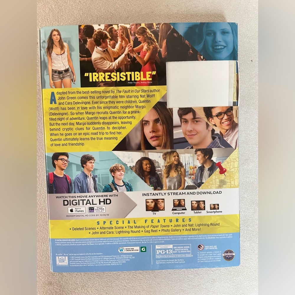 “Paper Towns” Blu-Ray and DVD movie - Picture 2 of 3